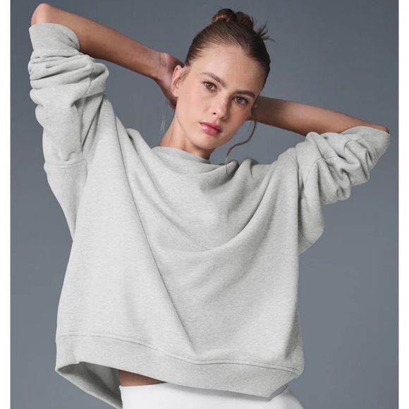 NWT ALO YOGA heavyweight offline crew neck pullover🦋 - Picture 1 of 14